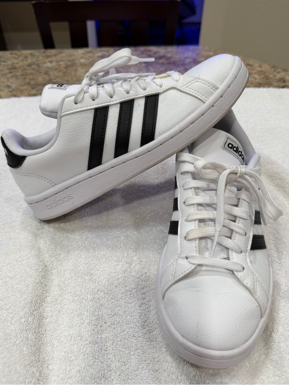 adidas Women’s Grand Court White and Black Low-Top Sneakers